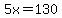 5x+=+130