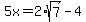 5x+=+2%2Asqrt%287%29+-+4