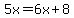 5x+=+6x%2B8