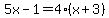 5x-1=4%28x%2B3%29