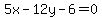 5x-12y-6=0