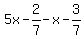 5x-2%2F7-x-3%2F7