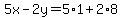 5x-2y=5%2A1%2B2%2A8