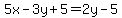 5x-3y%2B5=2y-5