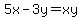 5x-3y=xy