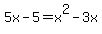 5x-5=x%5E2-3x