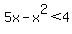 5x-x%5E2%3C4