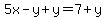 5x-y%2By=7%2By