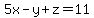 5x-y%2Bz=11