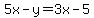5x-y=3x-5