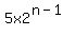 5x2%5E%28n-1%29