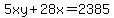 5xy%2B28x=2385