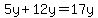 5y%2B12y=17y