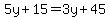 5y%2B15=3y%2B45