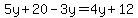 5y%2B20-3y=4y%2B12