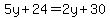 5y%2B24=2y%2B30