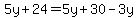 5y%2B24=5y%2B30-3y