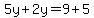 5y%2B2y=9%2B5