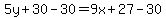 5y%2B30-30=9x%2B27-30