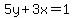 5y%2B3x=1
