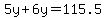 5y%2B6y=115.5