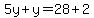 5y%2By=28%2B2