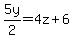 5y%2F2=4z%2B6