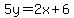 5y=%2B2x%2B6