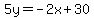 5y=-2x%2B30