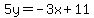 5y=-3x%2B11