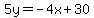 5y=-4x%2B30