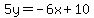 5y=-6x%2B10