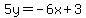 5y=-6x%2B3