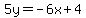 5y=-6x%2B4