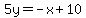 5y=-x%2B10