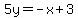 5y=-x%2B3