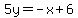 5y=-x%2B6