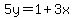 5y=1%2B3x