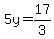 5y=17%2F3