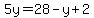 5y=28-y%2B2