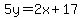 5y=2x%2B17