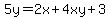 5y=2x%2B4xy%2B3