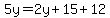 5y=2y%2B15%2B12