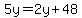 5y=2y%2B48