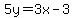 5y=3x-3