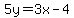 5y=3x-4