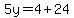 5y=4%2B24