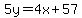 5y=4x%2B57