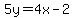 5y=4x-2