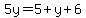 5y=5%2By%2B6